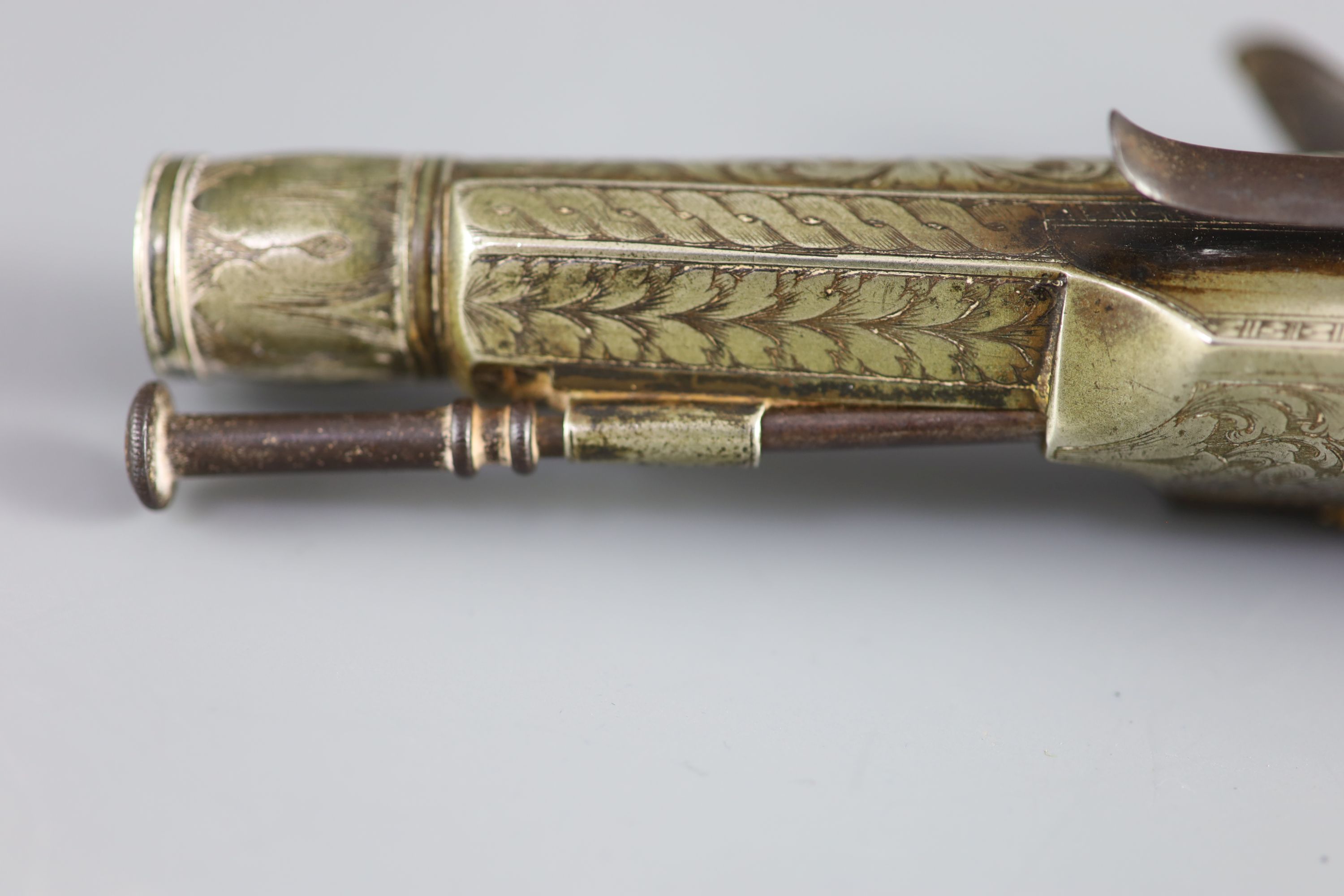 A good Scottish all-metal flintlock belt pistol c.1830, 24cm long